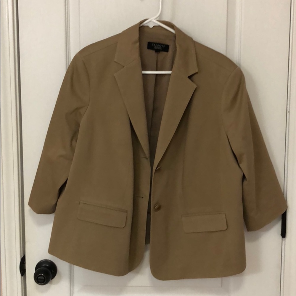 Talbots 18wp 3/4 sleeve blazer jacket slight flaw
